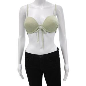 Montce Womens Swimsuit Top Green Flecked Size XL